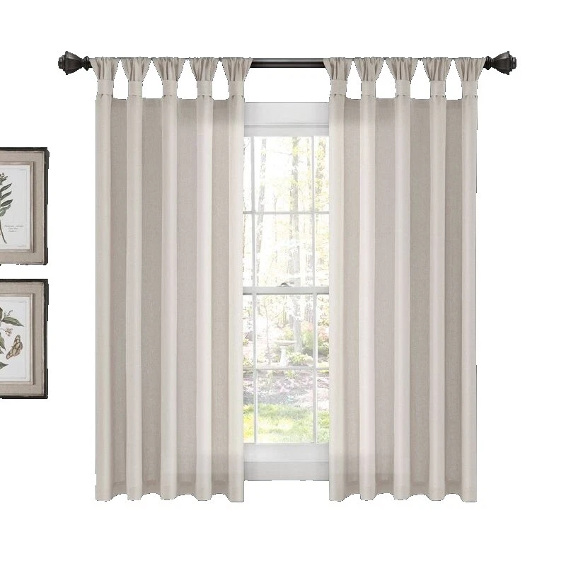 Ventana de arpillera Cortinas plisadas