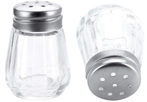 30 Pack Glass Salt and Pepper Shakers Bulk Set Spice Containers for Restaurant - Picture 2 of 3