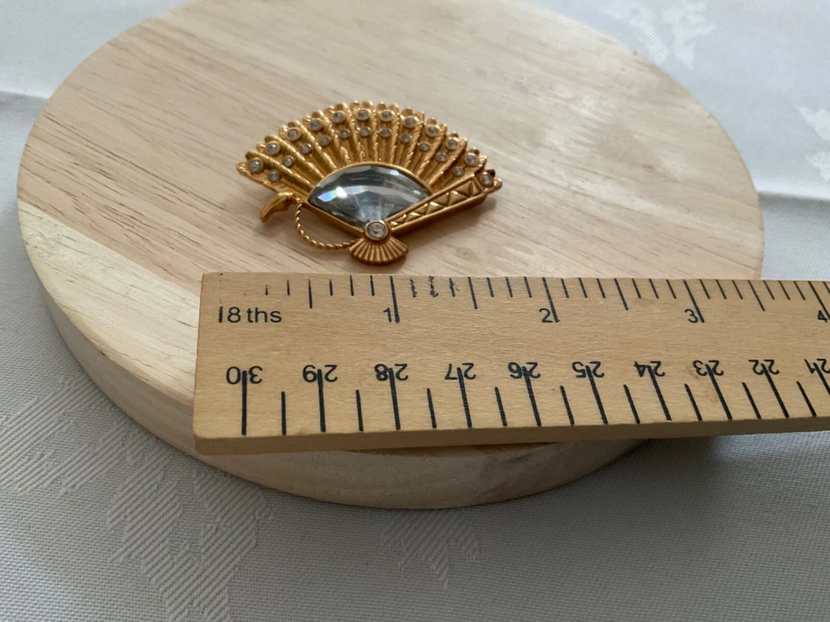 Genuine Swarovski Crystal Fan Brooch