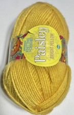 LETS GET CRAFTING KNITTING CROCHET PAISLEY YARN .1pk. BRIGHT YELLOW. I Combine