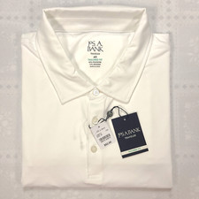 Jos A Bank Traveler Polo Shirt 4XL 4X Big Tailored Fit Stretch NEW NWT White N05
