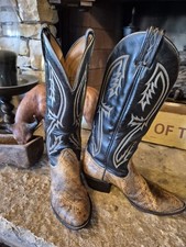 Tony Lama Women s Vintage Size 4.5 B Brown Snake Skin Leather Boots
