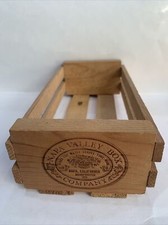 Napa Valley Box Company 12 Cassette Tape Storage Wood Rack Case Crate Wooden