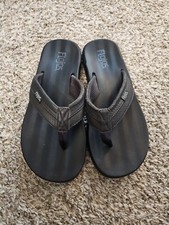FLOJOS MEN'S RYAN FLIP FLOP SANDALS BLACK, US 10 REGULAR GWSB