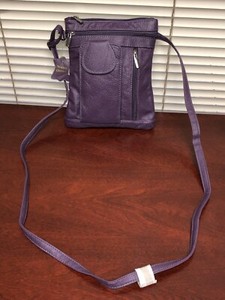 Maze On-The-Go Women&#39;s Soft Real Leather Crossbody Bag Purse Purple | eBay