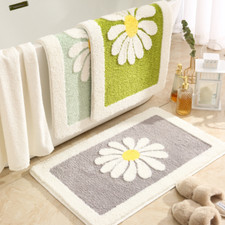 Daisy Bathroom Rug Flower Non Slip Bath Mat Bath Rug Non Slip Carpet Floor Mat