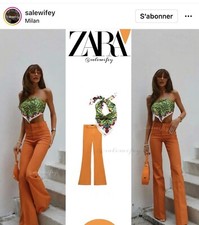 Zara Woman Flared Pants Brick 7385/454