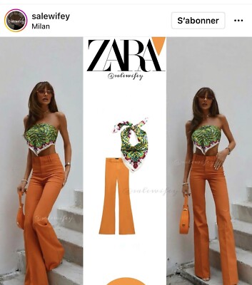 Zara Woman Flared Pants Brick 7385/454