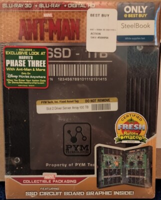 Ant-Man STEELBOOK (3D/2D Blu-Ray/Digital) Best Buy Exclusive *BRAND NEW, SEALED*