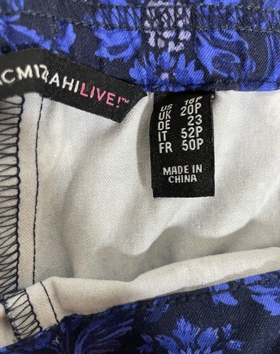 Damen Isaac Mizrahi Live! Regular 24/7 Stretch Paisley Slim-Leg Hose Größe 16P - Bild 8 von 11