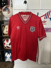 Vintage 1984-1987 Umbro England away soccer football jersey shirt World Cup USA.