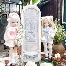 Bow-knot Shoulder Messenger Bag Backpack For 1/4 BJD Doll PU Carry Case Handbag