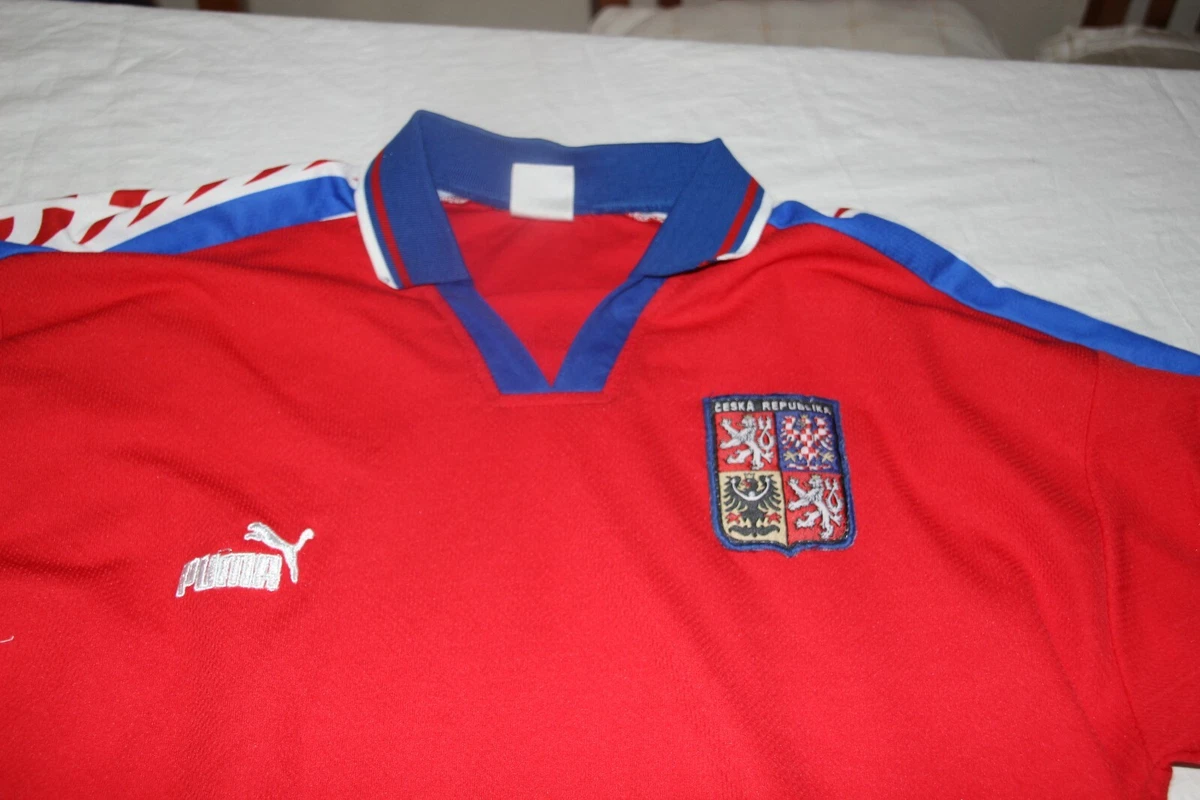 CAMISETA Futbol OFICIAL REPUBLICA CHECA France 98 PUMA "L" 9 ...