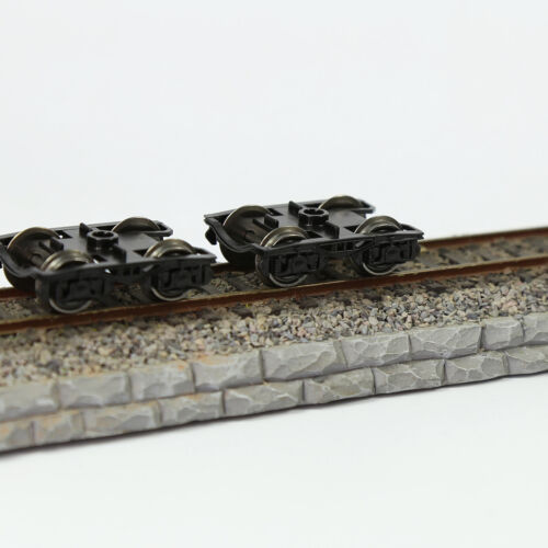 4pcs Model Trains HO scale 1:87 Bogies with 36" Metal DC Wheels HP0687 - Picture 3 of 6