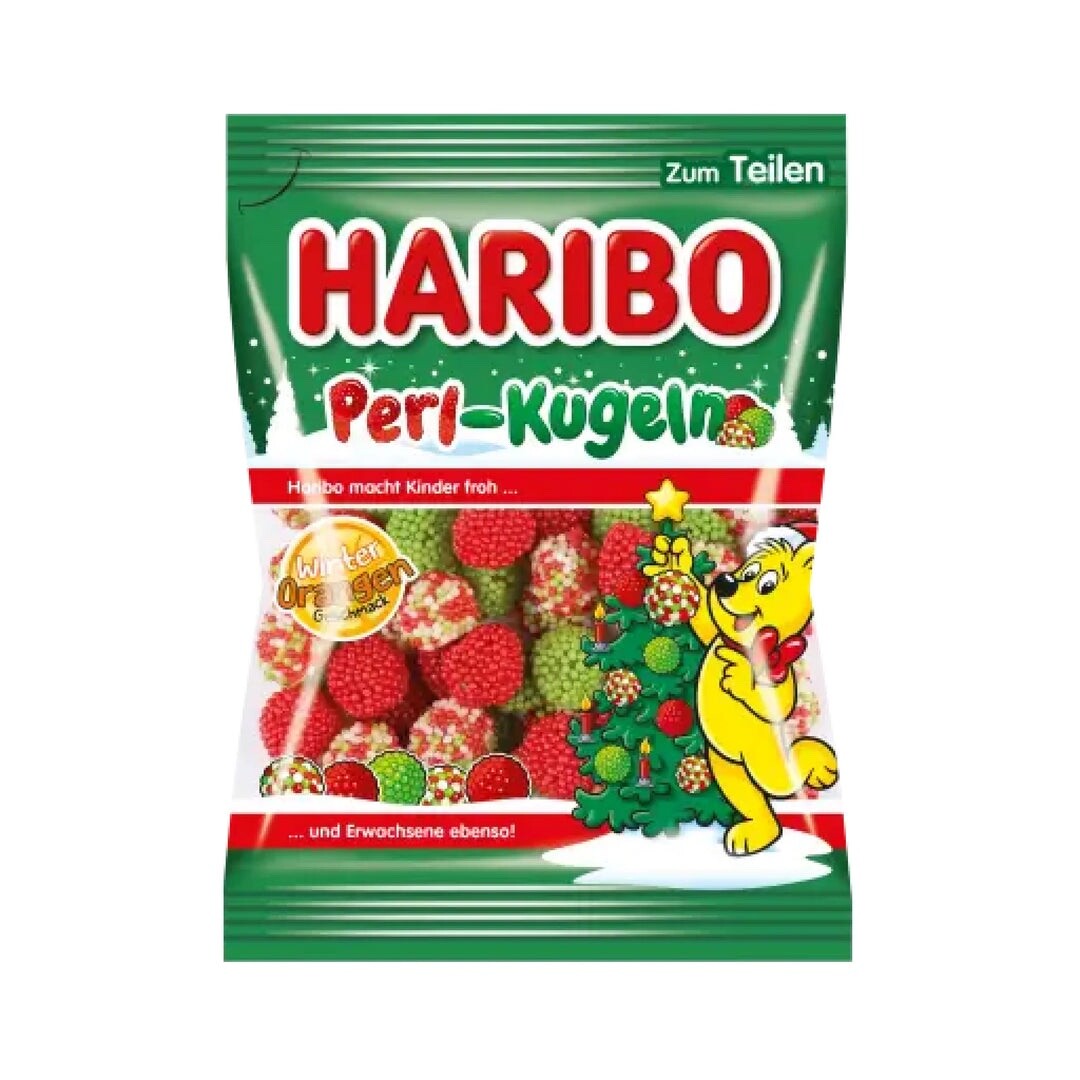 Мармеладные мишки HARIBO Perl Kugeln, покрытые мармеладной глазурью, со вкусом ЗИМНЕГО АПЕЛЬСИНА, 175 г-БЕСПЛАТНАЯ ДОСТАВКА