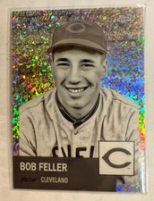 2022 Topps Chrome Platinum Bob Feller Black & White Mini Diamond