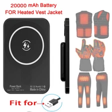 20000mAh Battery Pack for Heated Vest Jacket Pants Scarf Coat USB Power Bank
