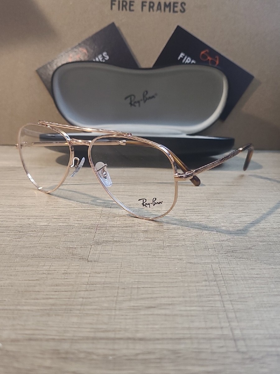 New Ray Ban RB 3625-V 3094 NEW AVIATOR ROSE GOLD EYEGLASSES