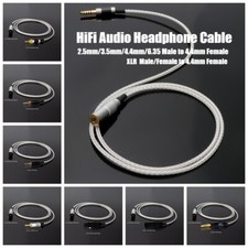 2.5mm/3.5mm/4.4mm/6.35mm/XLR Plug to 4.4mm Female Extension Headphone Cable