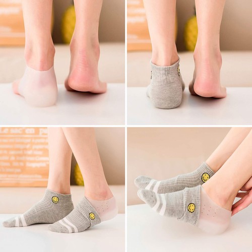 lifts-up height increase sock insoles shoe cushion soft pain relief heel pad - Picture 8 of 22