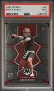 2022 Panini Mosaic Football Brock Purdy Base Mosaic Rookie #367 PSA 9 49ers