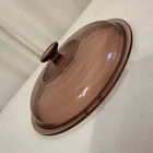 Vintage Pyrex Corning Cranberry Glass Replacement Lid Only w/ Knob Handle 10"