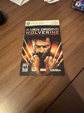 X-Men Origins Wolverine Xbox 360 MANUAL ONLY NO DISC