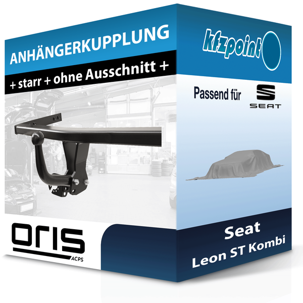 für Seat Leon ST Kombi 11.2016-08.2020 Oris AnhäNgerkupplung Starr Neu-image