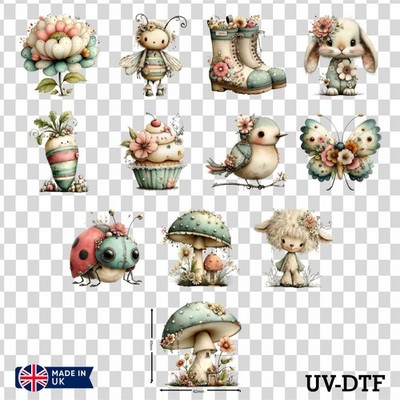12 Ostern Mix UV DTF Tasse Wraps Aufkleber Zum Selbermachen Libbey Glas Aufkleber Mix eas2