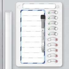 Kids Dry Erase Chore Chart - ADHD Task Board with Sliders  Marker, Magnetic