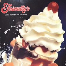 1997 Friendly's Ice Cream Parlor Restaurant Shoppe Menu Sundae Dessert Split