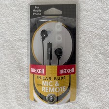 Maxell 190300 In Ear Bud With Mic Black