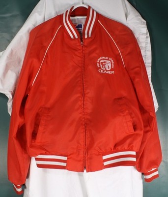 Vintage Quaker Oats Best Breakfast Company Red Jacket Medium