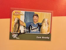 06' Wal Mart SAM NEWBY (auto) Pro Bass card Kellogg's Frosted free ship