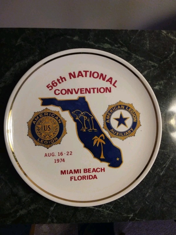 Lot of 2 - 55th And 56th Annual American Legion Auxiliary Souviner Plates