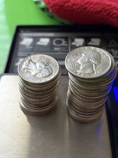 Lot Of 20 pre 1964 90% silver Washington quarters