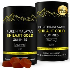 Pack Of 2 Shilajit Gummies Pure Himalayan Shilajit for Men Lab Tested 60Gummy