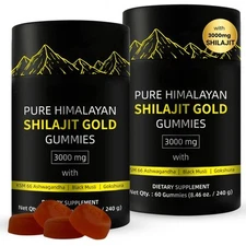 (Pack Of 2) Shilajit Gummies Pure Himalayan Shilajit for Men Lab Tested 60Gummy