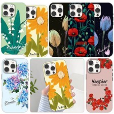 For iPhone Air 17e 15 14 Plus 16 Pro Personalized Vibrant Flower Cover Skin Case
