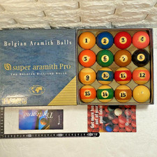 Super Aramith Pro TV Billiard Pool Ball Set with Box   Used from Japan