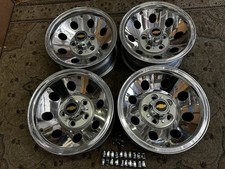 (4) 15" VINTAGE 1973-1987 GMC CHEVY C10 RESTORED POLISHED STYLE 15X7 RIMS 5on5