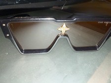 Louis Vuitton BLACK Acetate Swarovski Crystal Cyclone Sunglasses Z1578W Red