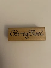 DOTS For My Friend Wood Mounted Rubber Stamp RS66