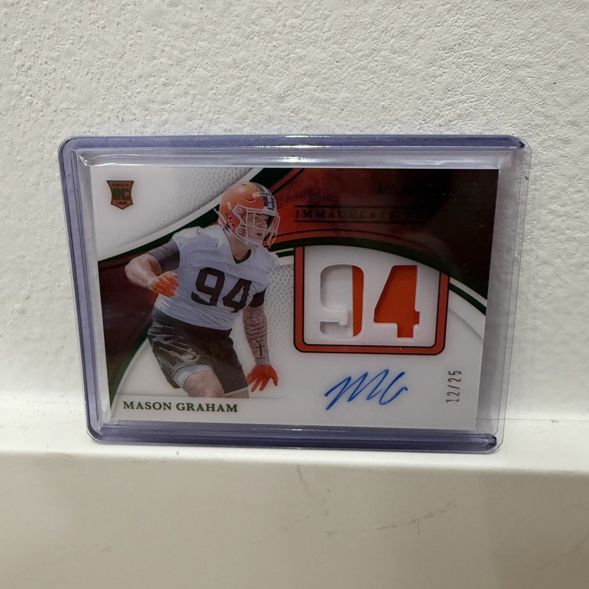 2025 Panini Immaculate Mason Graham Rookie Patch Auto /25 RC Browns 2-Color