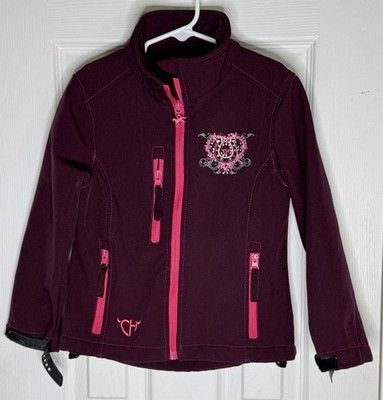 Cowgirl Hardware Jacket Wild & Free Youth Small Canvas Zip Western Equestrian