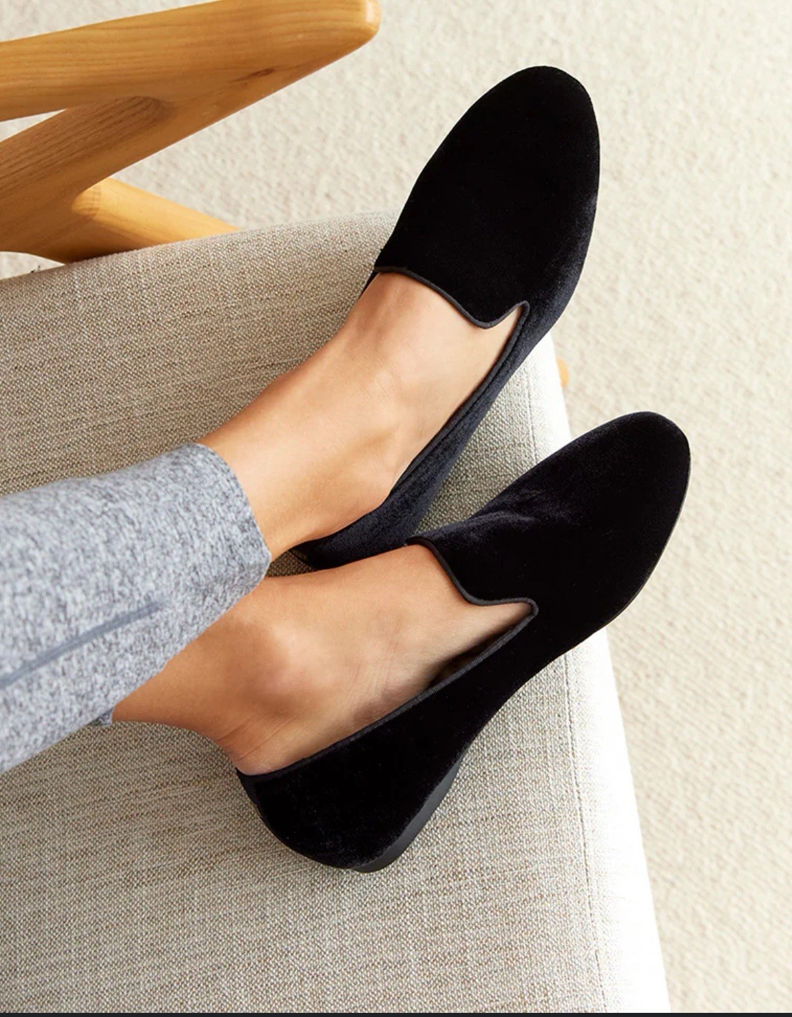 PANTOFOLA D’ORO Birdies Nero Velluto The Starling Scarpe Pantofole Mocassini Donna Taglia 10