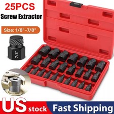 25Pcs Screw Extractor Set Hex Head Multi-Spline Easy Out Bolt Extractor Set New