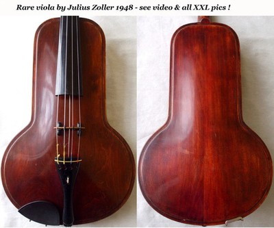 RARE OLD GERMAN MASTER VIOLA JULIUS ZOLLER - VIDEO - BRATSCHE 中提琴 альт ビオラ 663