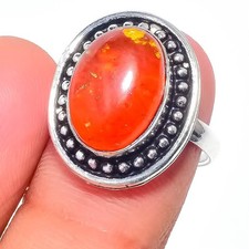 Baltic Amber Gemstone 925 Sterling Silver Jewelry All Size Ring For Gift