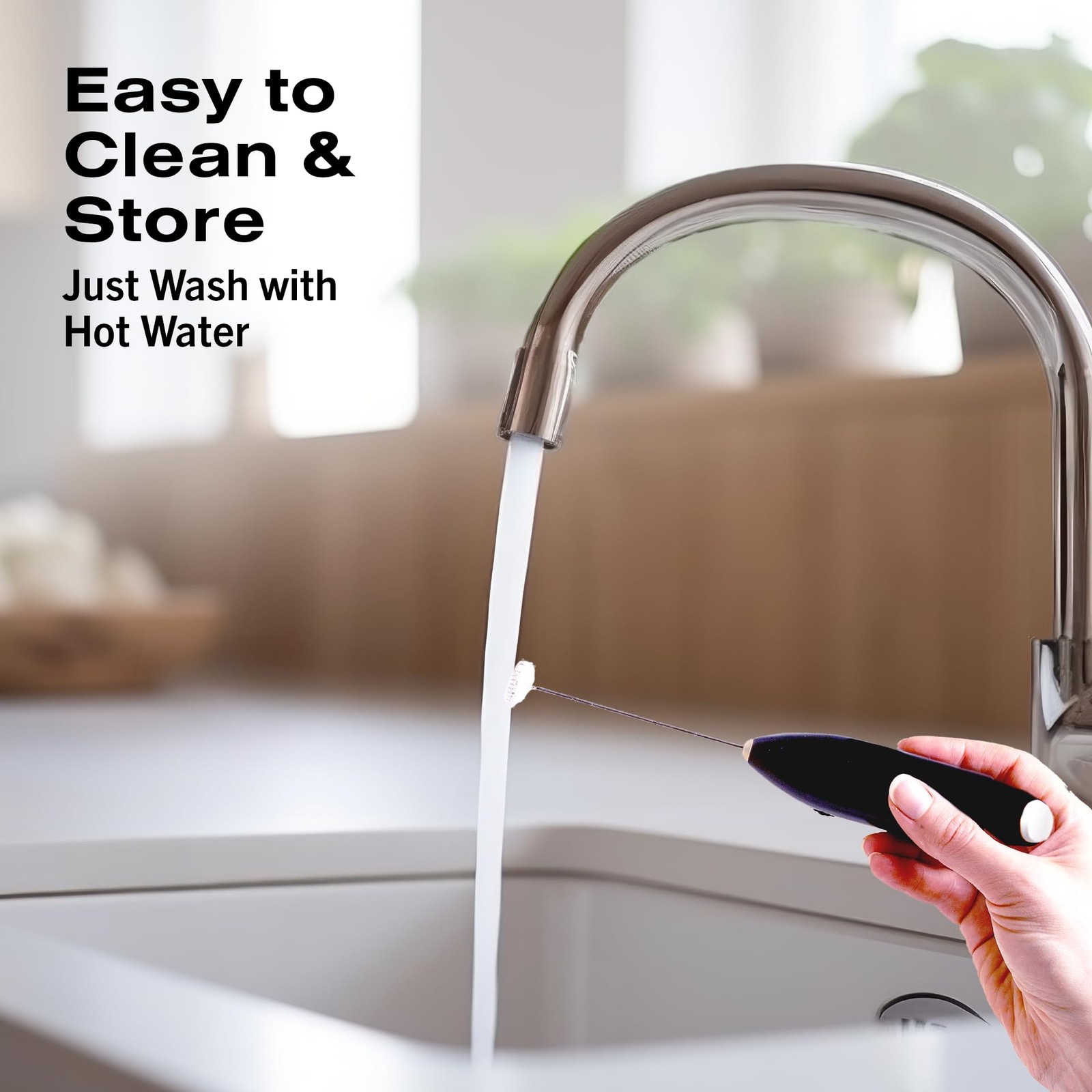 Milk Frother Handheld for Coffee - Mini Drink Mixer Whisk & Coffee Foamer Wan...